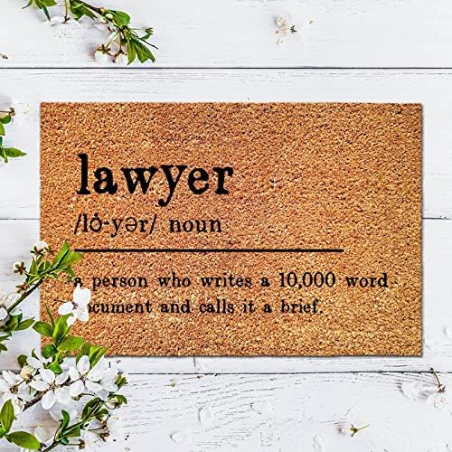 Avukat Kelime Tanımı Anlamı Hindistan Cevizi Paspas Açık 24x36in Ev Komik Avukat Hindistan Cevizi Kabuğu paspas Kaymaz