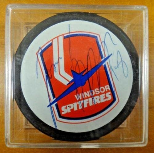 Jason Spezza, JSA COA İmzalı NHL Diskleriyle Windsor Spitfires OHL Hokey Diskini İmzaladı