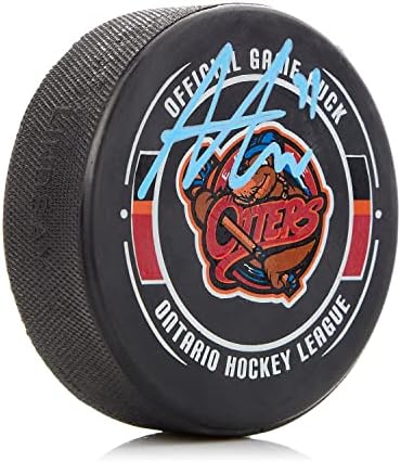Anthony Cirelli Erie Su Samuru Resmi Oyun Diski İmzaladı-İmzalı NHL Diskleri