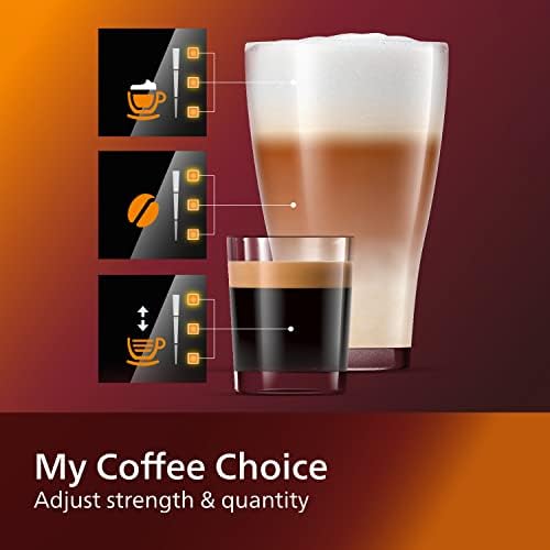 PHİLİPS 3200 Serisi Tam Otomatik Espresso Makinesi - LatteGo Süt Köpürtücü, 5 Kahve Çeşidi, Sezgisel Dokunmatik Ekran,
