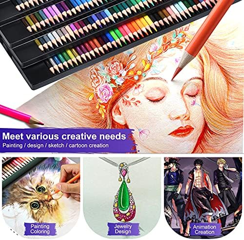 DEDSZYH 280-Color Sanatçı Renkli Kalemler Yetişkin Boyama Kitapları için Set, yumuşak Çekirdek, profesyonel Numaralı