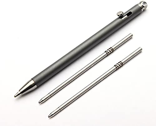 EKLOEN Mini Titanyum Kalem, Yaratıcı İmza Kalem Cıvata Eylem Kalem Serin Anahtarlık Aksesuarları Faydalı Araçlar dış
