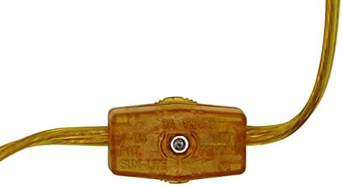 Açma / Kapama Düğmeli 8 Ayak Altın Lamba Kablosu, SPT - 1 Güç Kablosu, Yedek Lamba Parçası, UL Listelenmiştir (1)