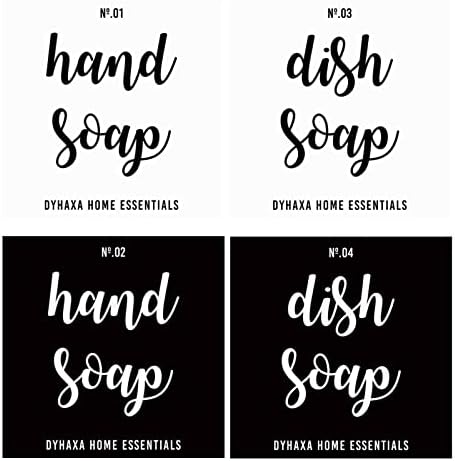 DYHAXA Su Geçirmez Mutfak bulaşık deterjanı ve El Sabunu Etiketleri 16 oz sabunluklar