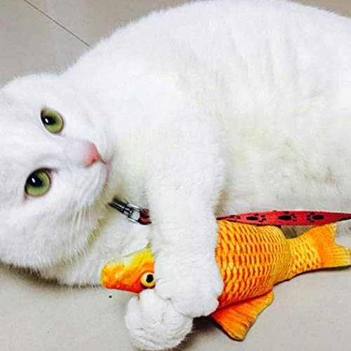 LANGYA Pet Kedi Oyuncak, Dahili Pil ile USB Şarj Elektrikli Hareketli Balık Kedi Oyuncak, Elektrikli Sallanan Balık,
