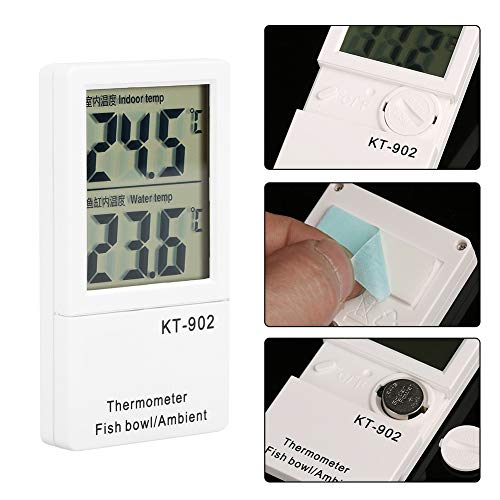 Akvaryum Termometresi, LCD Dijital akvaryum Termometresi, Balık Tankı Su Teraryum Sıcaklığı LCD Dijital Çift Sıcaklık