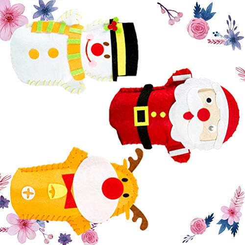 Santa Oyuncaklar 3 adet Noel Yaratıcı Dokunmamış Çanta Anaokulu Erken Eğitim El Yapımı Oyuncaklar Çocuklar için Güzel