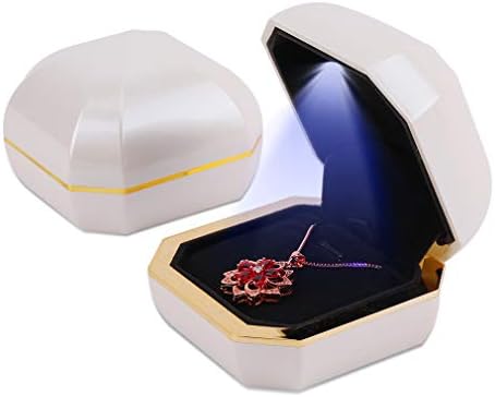 ıSuperb LED Kolye Kolye Kutusu Bilezik Durumda Çift Takı Hediye Kutuları Küçük Takı Ekran Teklif Nişan Düğün sevgililer