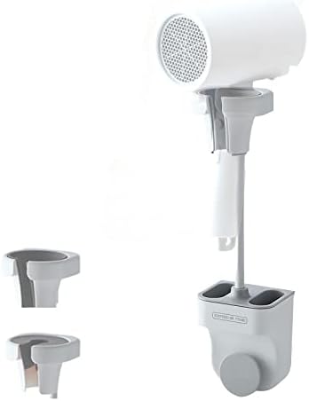 Kwoool Saç Kurutma Makinesi ve Duş Başlığı Dönüşüm Başlığı ile 360° Döndürme Braketi, Duvar için Saç Kurutma Makinesi