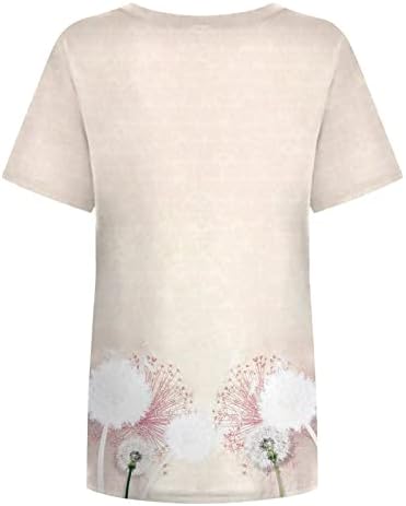 Kadın Sevimli Grafik Crewneck Kısa Kollu Düzenli Fit Casual Tee T-Shirt Tops Gevşek Uydurma Tunik Bluz