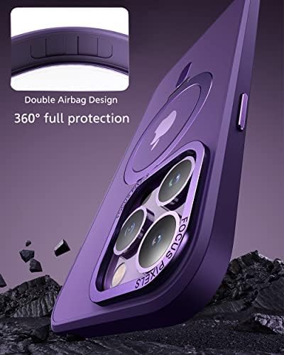 simptech Ultimate Protection Case for iPhone 14 Pro Max Magsafe Havacılık Alaşımlı Gizli Stand,Askeri Sınıf Malzeme,