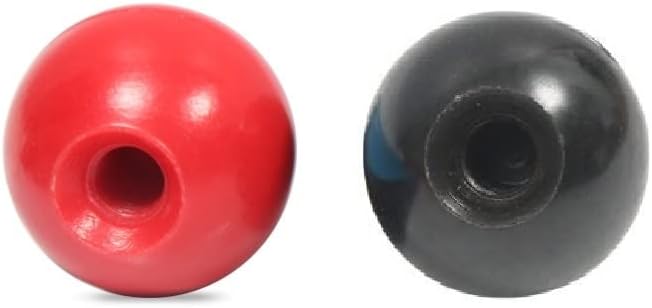 20 ADET Siyah Kırmızı Bakalit Topu Kolu Topuzu M6 M8 M10 M12 M16 İnsert Olmadan Torna Topu Topuzu Topu Şekilli Kafa