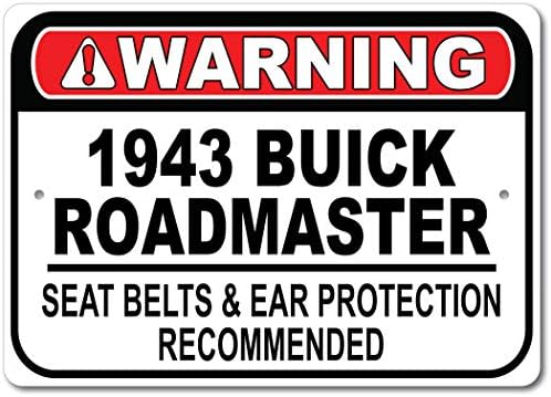 1943 43 Buick Roadmaster Emniyet Kemeri Önerilen Hızlı Araba İşareti, Metal Garaj İşareti, Duvar Dekoru, GM Araba