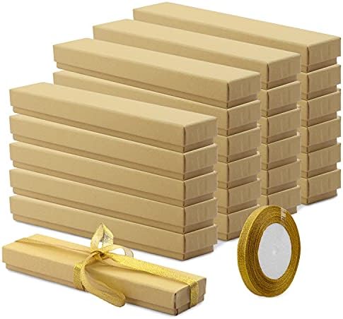 24 Adet Takı Hediye Kutuları, Pamuk Dolgulu Karton Kağıt Mücevher Kutusu Hediye Kutuları Toplu Kolye Küpe Bilezik