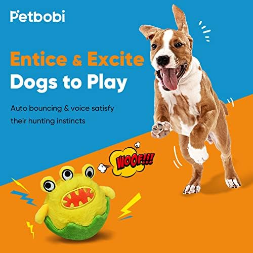 Petbobi İnteraktif Köpek Oyuncakları Pille Çalışan Köpekler için Aktif Yuvarlanan Top, Küçük ve Orta Boy Köpeklerin