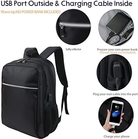 TİTİLT Laptop Sırt Çantası Erkekler Kadınlar için, USB şarj portu ve Anti Hırsızlık cebi ile seyahat iş sırt çantası,