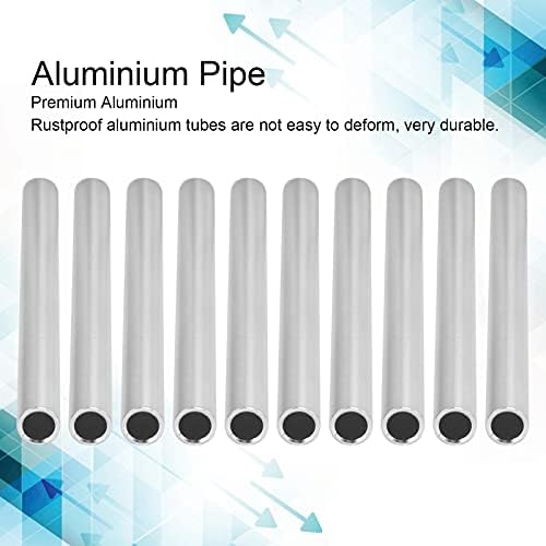 Alüminyum Tüp, 10 Adet 8mm Dış Çaplı Soket Mili Sağlam Düz Metal Boru DIY için