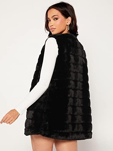 AİUKE Ceketler Kadınlar için Ceketler-İnciler Boncuklu Bulanık Yelek Ceket (Renk: Siyah, Boyut: Büyük)