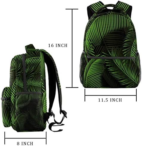 Yeşil Yapraklar Sırt Çantaları Erkek Kız Okul Kitap Çantası Seyahat Yürüyüş Kamp Sırt Çantası Sırt Çantası
