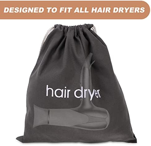 FRCOLOR Siyah Sırt Çantası Seyahat makyaj çantası 3 adet saç kurutma makinesi çantası saç kurutma makinesi büzgülü