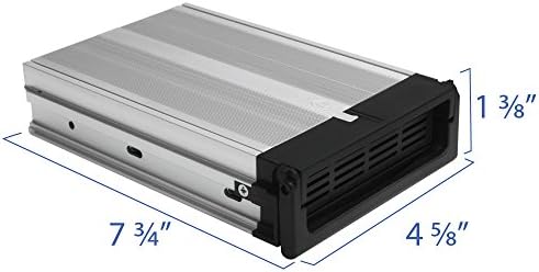 Kingwin Alüminyum Tek Bay Hot Swap Mobil Raf Tepsi İçin 3.5 SSD / HDD, Dahili SATA Sabit Disk Arka Panel Muhafaza,