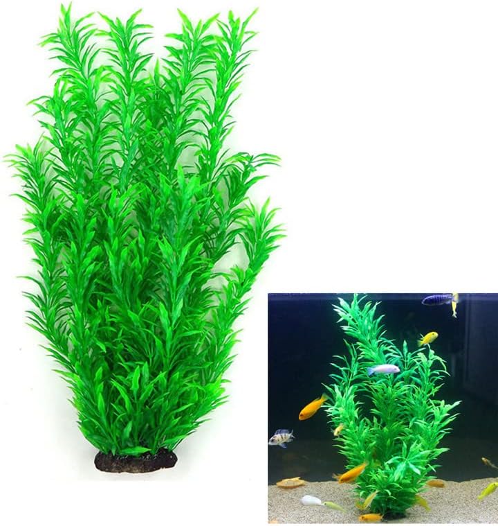 donau 15 İnç Büyük Akvaryum Bitkileri Plastik Yeşil Balık Tankı Bitkileri Yapay Akvaryum Dekor