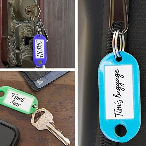 Etiketli KeySmart Anahtar Etiketleri - Anahtar Tanımlayıcılarını Kolayca Yerleştirmek için Tanımlama Penceresine ve