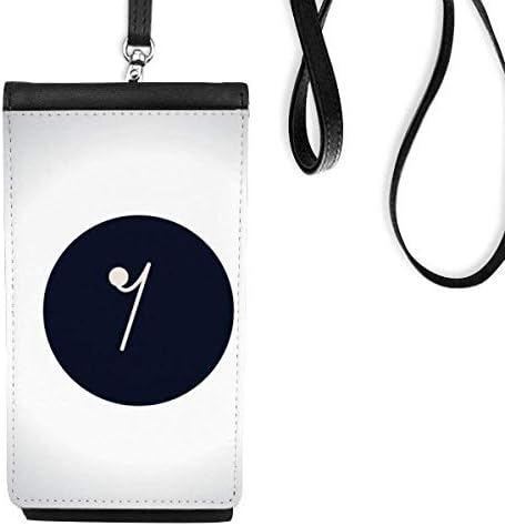 Beyaz müzik sekizinci dinlenme siyah telefon cüzdan çanta Smartphone asılı suni deri siyah