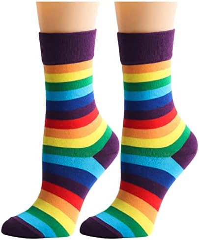 Çorap Gökkuşağı Çizgili Kadın Çorap Nefes Patchwork Renkli erkek Çorap Renk Rahat Ve Gökkuşağı Aktif kadın Çorap