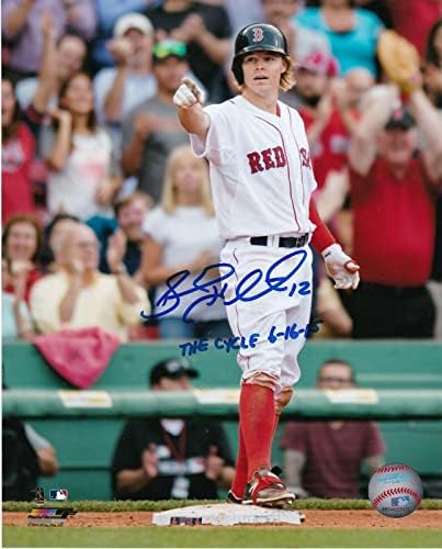 BROCK HOLT BOSTON RED SOX DÖNGÜSÜ 6-16-15 EYLEM İMZALI 8x10-İmzalı MLB Fotoğrafları