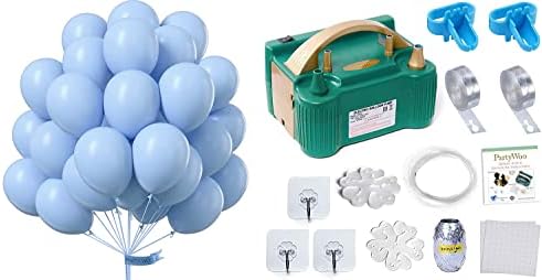 Mavi Balonlar 100 adet 10 İnç ve Elektrikli Balon Pompası