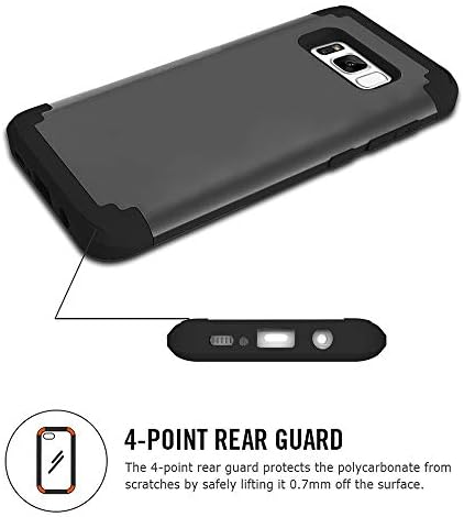 Telefon Kılıfı ıçin Samsung Galaxy S8 Sert Kapak Darbeye Yumuşak Silikon Tampon Hibrid Üç Katmanlı Defender Ağır Koruyucu