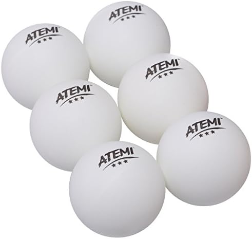 Atemi-6 Paket Ping Pong Topu, Beyaz, M (40mm)