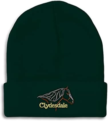 Beanies Erkekler için Hayvan At Clydesdale Nakış Atlar Kış Şapka Kadınlar için Akrilik Kafatası Kap 1 Boyutu