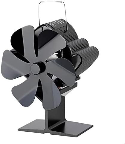 YYYSHOPP Dört fanlar günlük ahşap brülör çevre dostu sessiz Fan ev verimli ısı dağılımı hava eko soba fanı gaz (Renk: