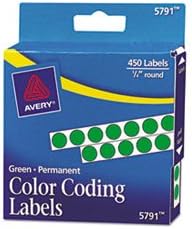 Avery Renk Kodlama Etiket Noktaları 1/4 İnç.