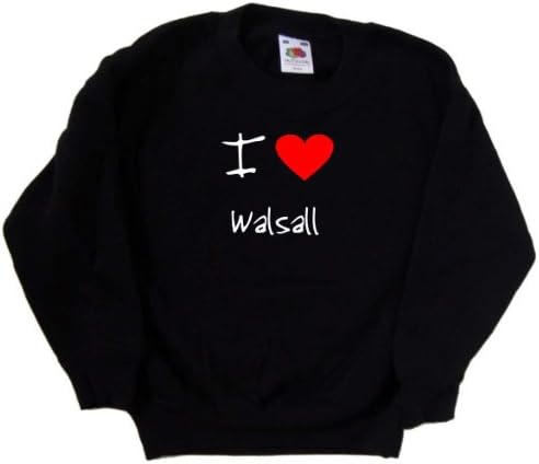Kalbi Seviyorum Walsall Siyah Çocuk Sweatshirt