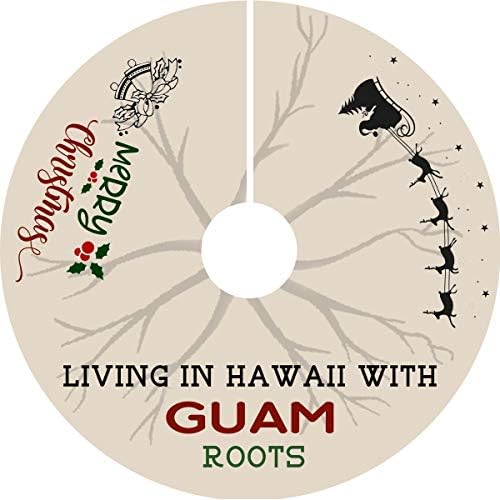 Annem ve Ben Noel Ağacı Etek 44 inç-Guam Kökleri ile Hawaii'de Yaşayan Uzun Mesafeli Noel Dekorasyonu-Noel Tatili