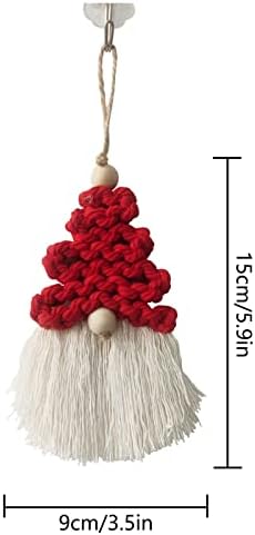Mnjın Noel Ağacı Süsleri Asılı Kolye Noel Aile Partisi Tatil Süslemeleri için Uygun Noel Çelenk Boncuk (Kırmızı, Bir