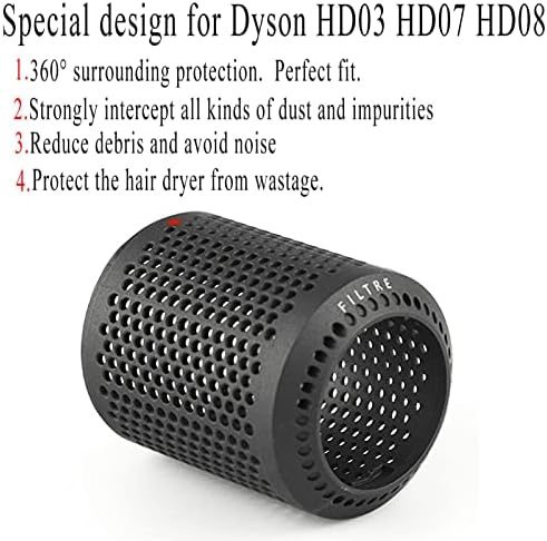 BÜYÜK Saç Kurutma Makinesi Dış yedek filtre ile Uyumlu Dyson Süpersonik Saç Kurutma Makinesi HD03 HD07 HD08, fön makinesi