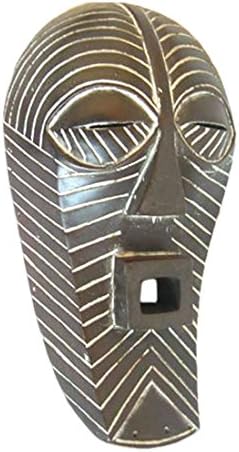 NOVİCA Dekoratif Büyük Sese Ahşap Maske, Kahverengi, Cesur Avcı'