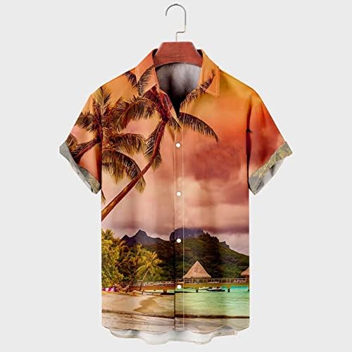 En iyi Tee Gömlek Erkekler için Aloha Gömlek erkek Moda Bahar Yaz gömlekler Rahat Plaj Baskılı Kısa Kollu