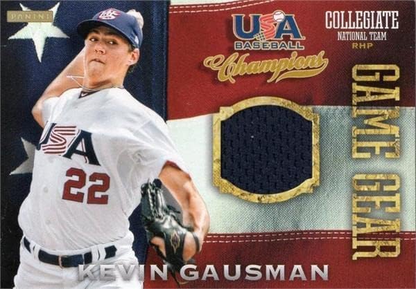 Kevin Gausman oyuncu yıpranmış forması yama beyzbol kartı (Team USA, Orioles, Giants) 2013 Panini Oyun Dişli Çaylak