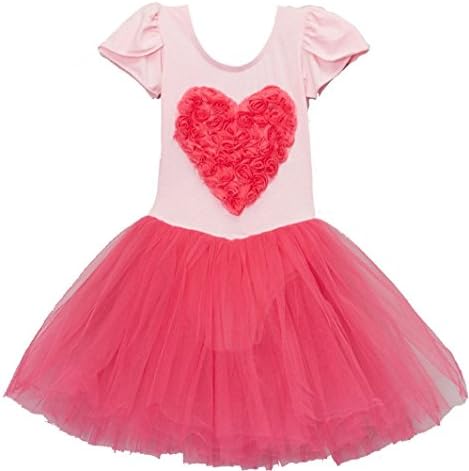 Wenchoice Kız Çocuk Pembe & Fuşya Kalpli Bale Elbise