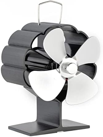 XFADR SRLIWHITE 4 Bıçaklı İsı Powered Soba Fan Günlük Ahşap Brülör Kış İsıtıcı Artırır 80% Daha Sıcak Hava 2 Fan (Renk