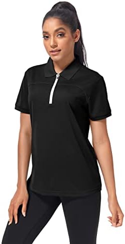 IGEEKWELL Kadın polo gömlekler Nem Esneklik golf gömlekleri Slim Fit Golf Giyim Atletik Tenis rahat T-Shirt S/M/L