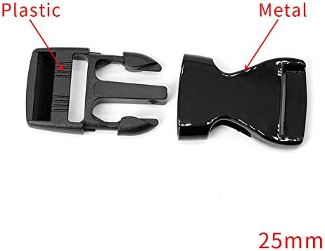 DYZD Çok Boyutlu Hızlı gevşetilir tokalar Güvenlik Metal Toka Sırt Çantası (25mm Siyah)