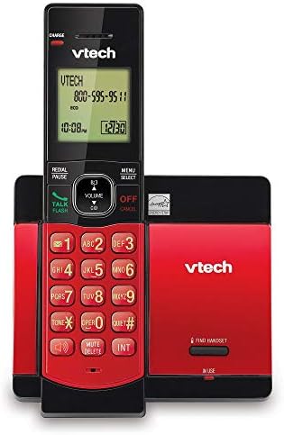 VTech DECT 6.0 Ahizesiz Genişletilebilir Telsiz Telefon-Kırmızı CS5119-16 (Kırmızı)