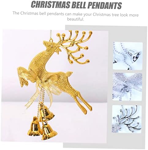 Yardwe 6 pcs Ren Geyiği Bells Elk Süs Venados De para Doğuş Dekor Noel asma çan Etiketleri Noel Parti Çanta Dolgu