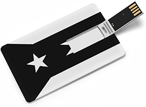 Porto Riko Siyah Bayrak Gurur Kartı USB 2.0 Flash Sürücü 32G/64G Desen Baskılı Komik